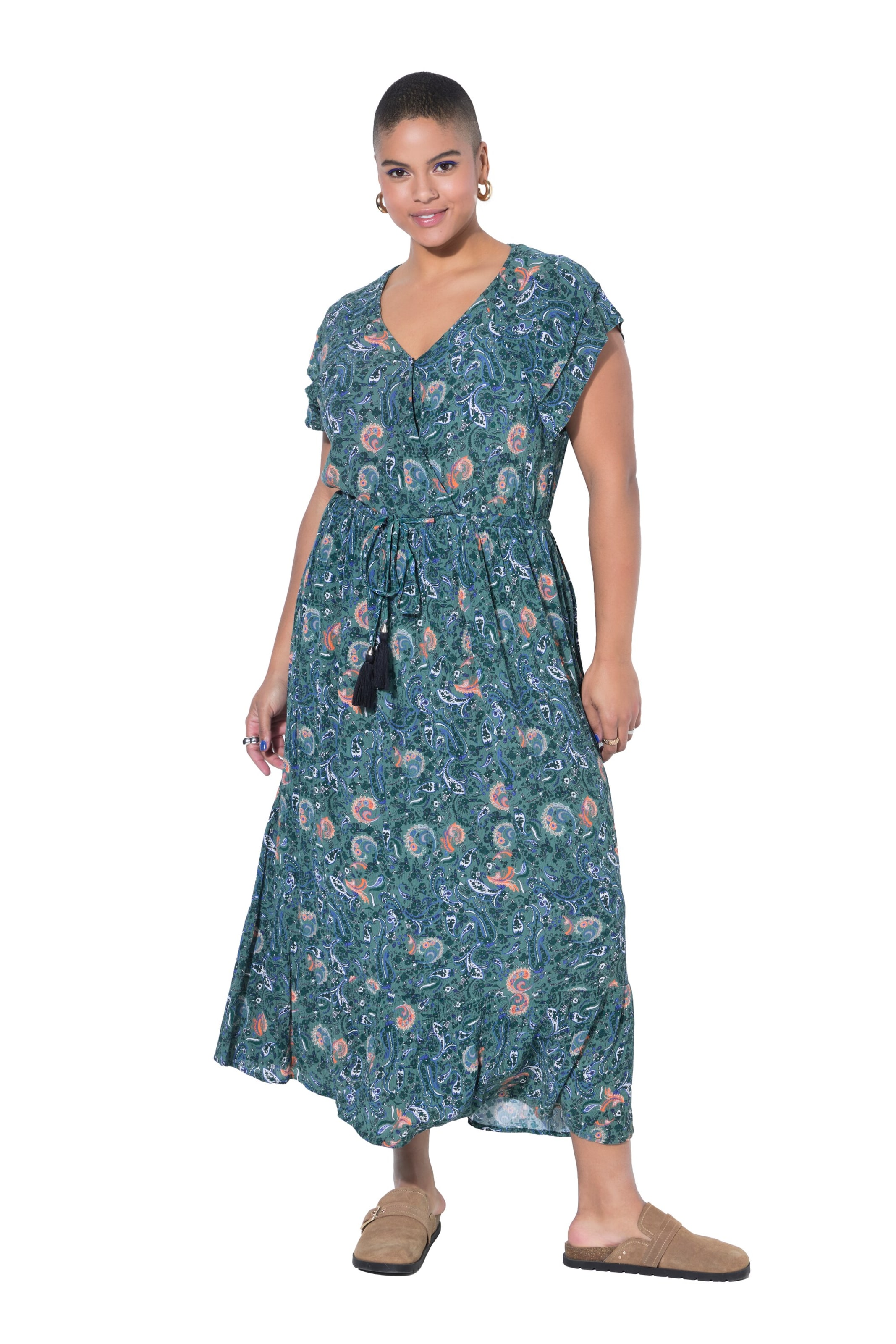 Studio Untold Jurk in Groen: voorkant