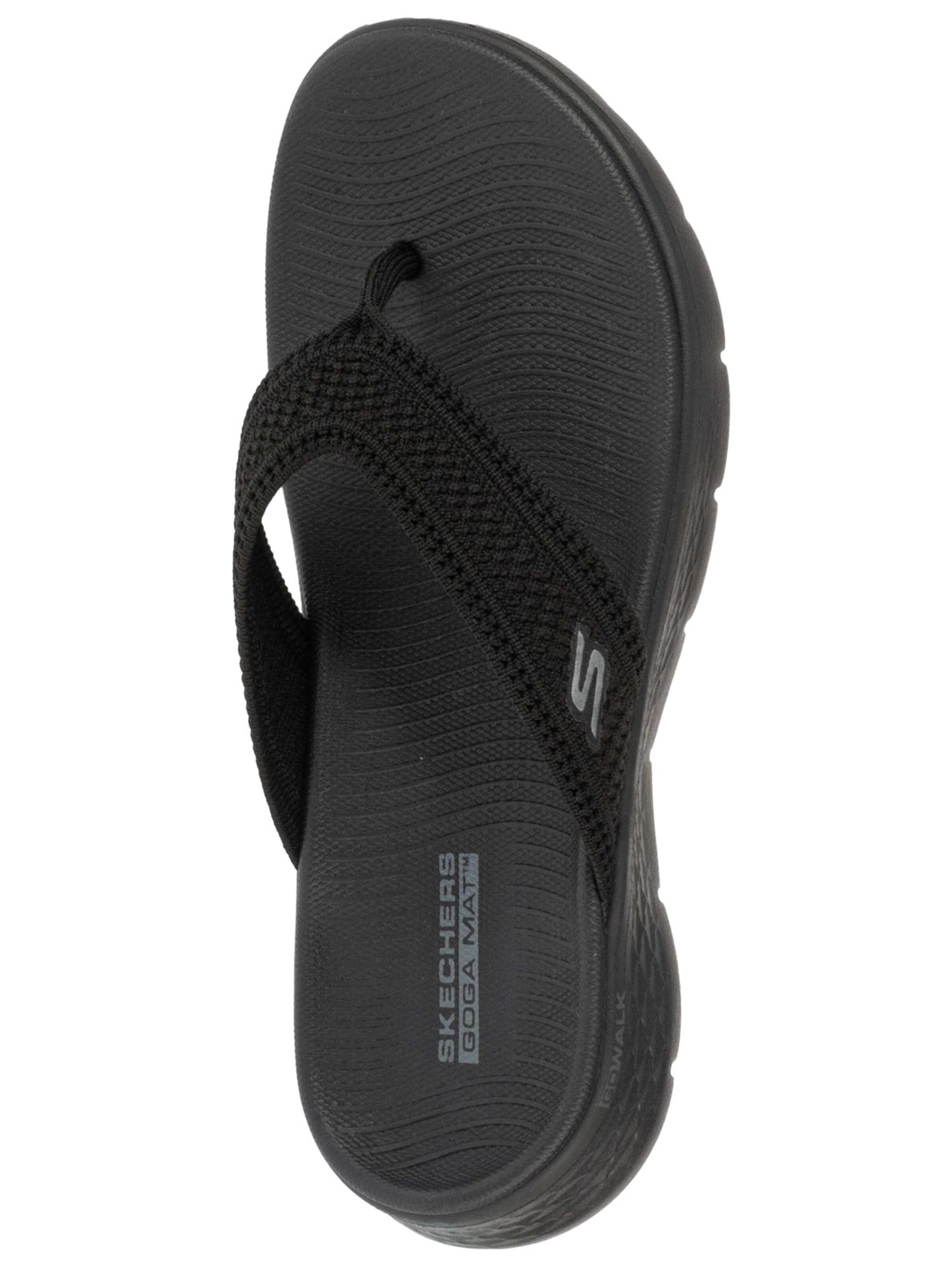 SKECHERS T-bar sandals 'Skechers Go Walk Flex Sandal - Holly' in Black