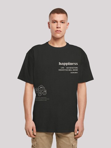 F4NT4STIC Shirt 'Happiness' in Zwart: voorkant