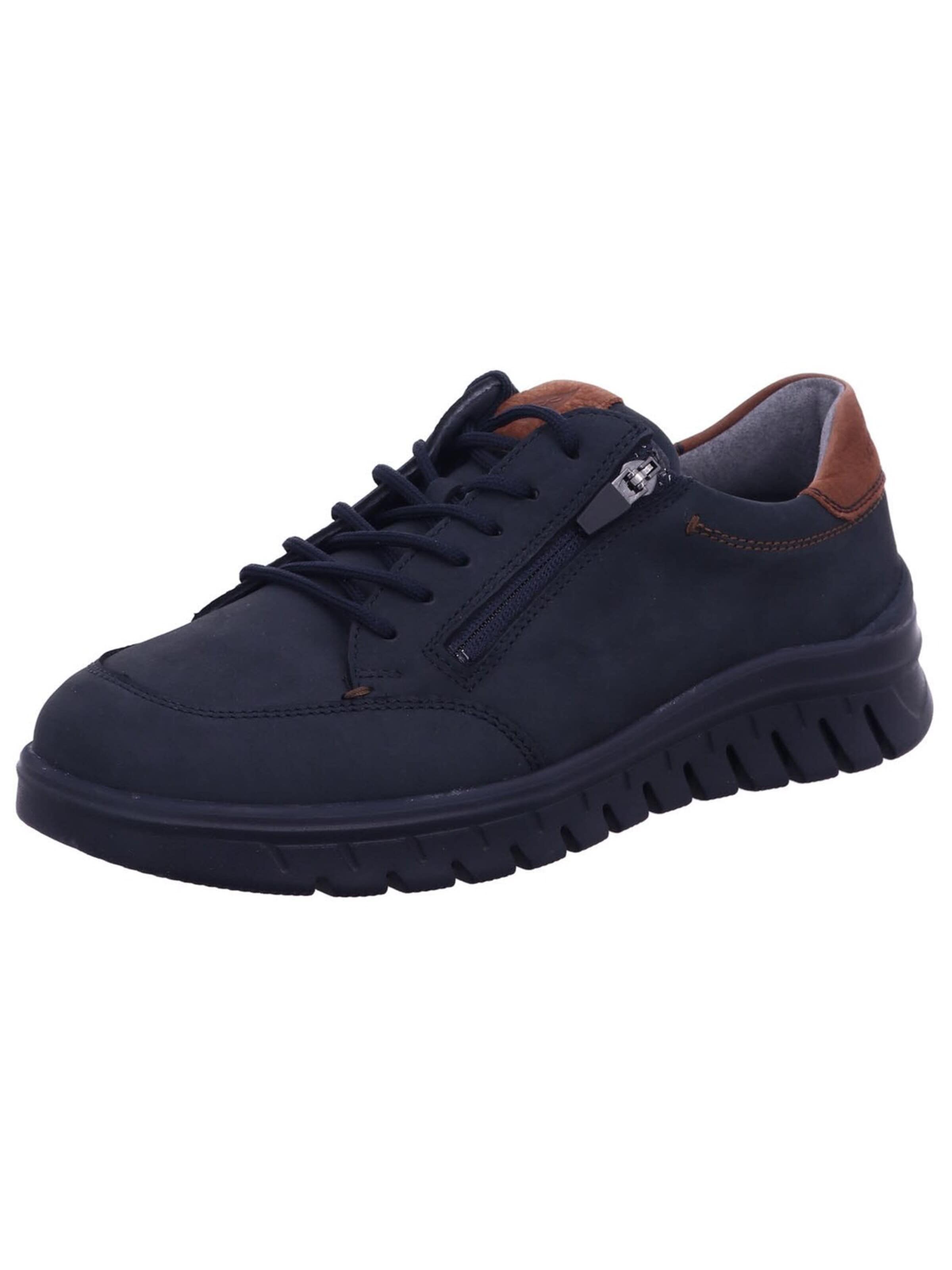 Scarpa stringata 'Schnürschuh Herren 915008-301/479 Nubukleder in blau' di WALDLÄUFER in blu: frontale