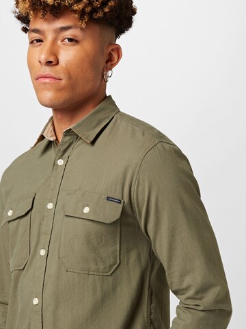 Lindbergh Regular fit Button Up Shirt 'Rayon' in Green