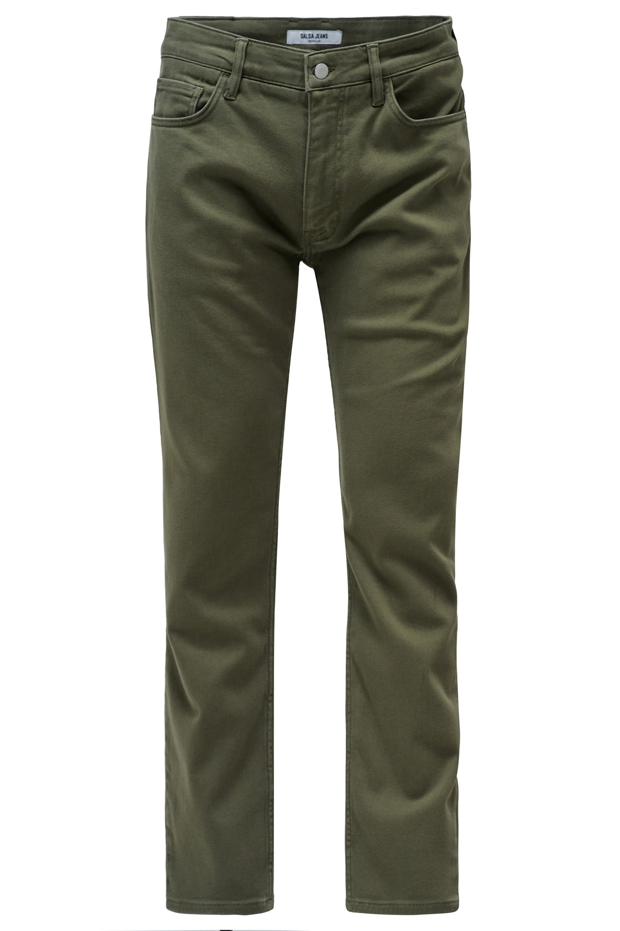Regular Pantalon chino Salsa Jeans en vert : devant