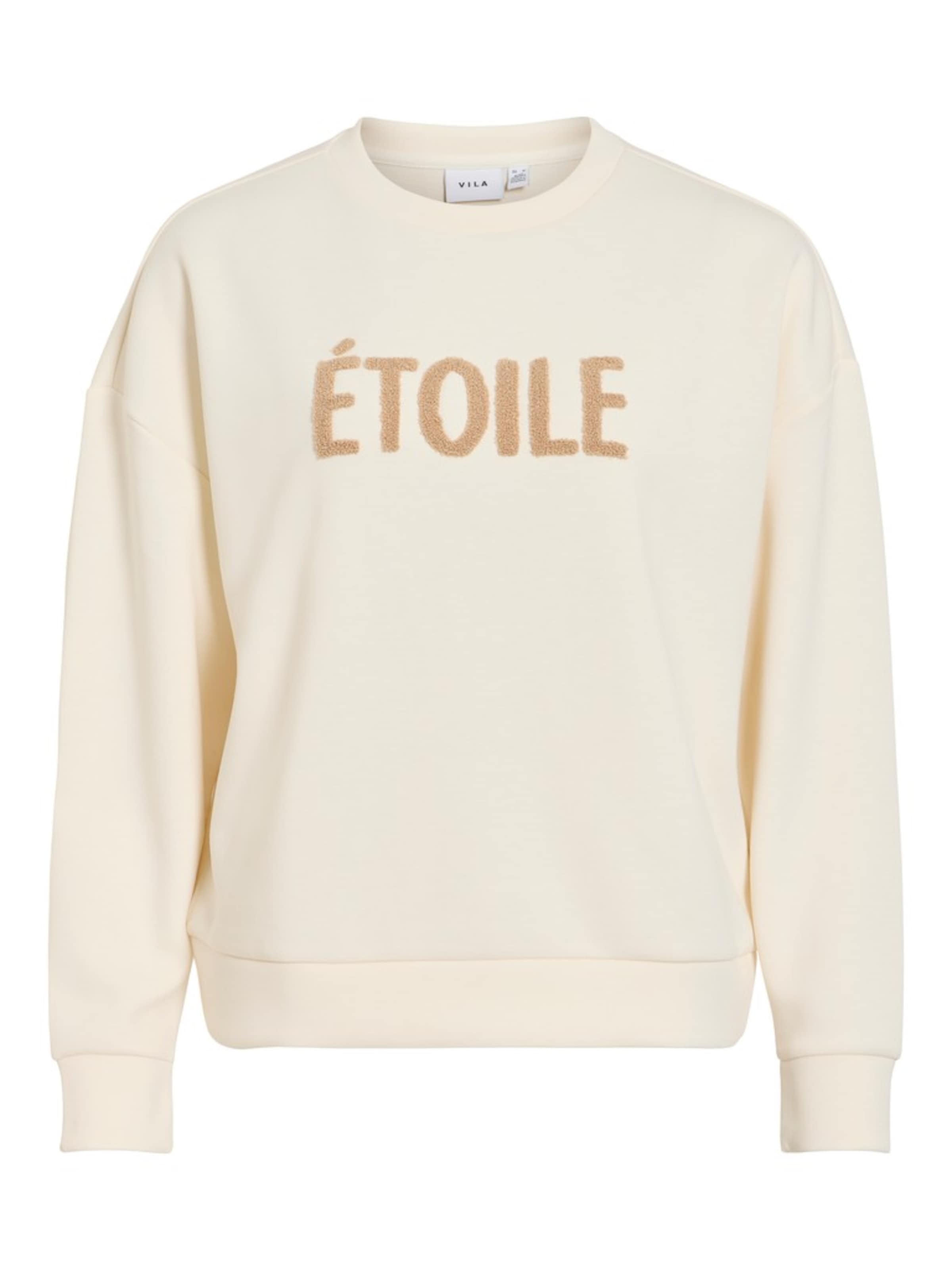 VILA Sweatshirt 'VIReflect' in Beige: Vorderseite