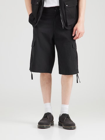 JACK & JONES Ohlapna forma Kargo hlače 'JPSTOWEN EDISON' | črna barva: sprednja stran