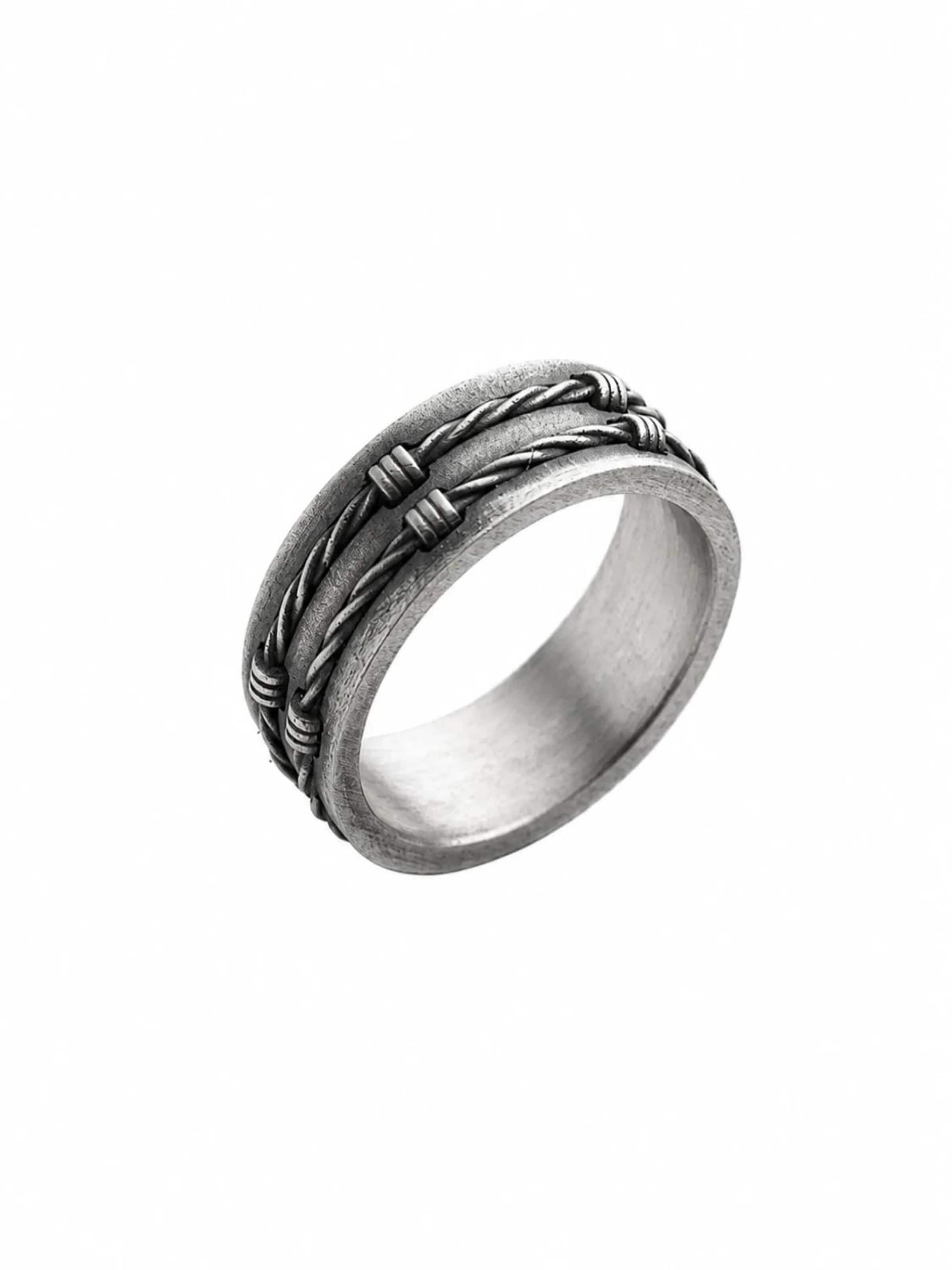 Anello 'Corde' di REYTEL in argento: frontale