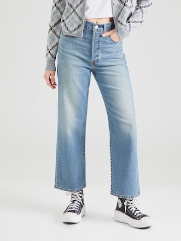 LEVI'S ® Обычный Джинсы 'RIBCAGE STRAIGHT ANKLE BLACKS IN LINEN DENIM' в Синий: спереди