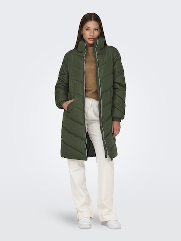 JDY Winter Coat 'NEW FINNO' in Green