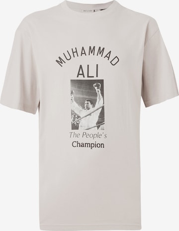 Only & Sons T-Shirt 'ONSMUHAMMAD ALI' in Grau: Vorderseite