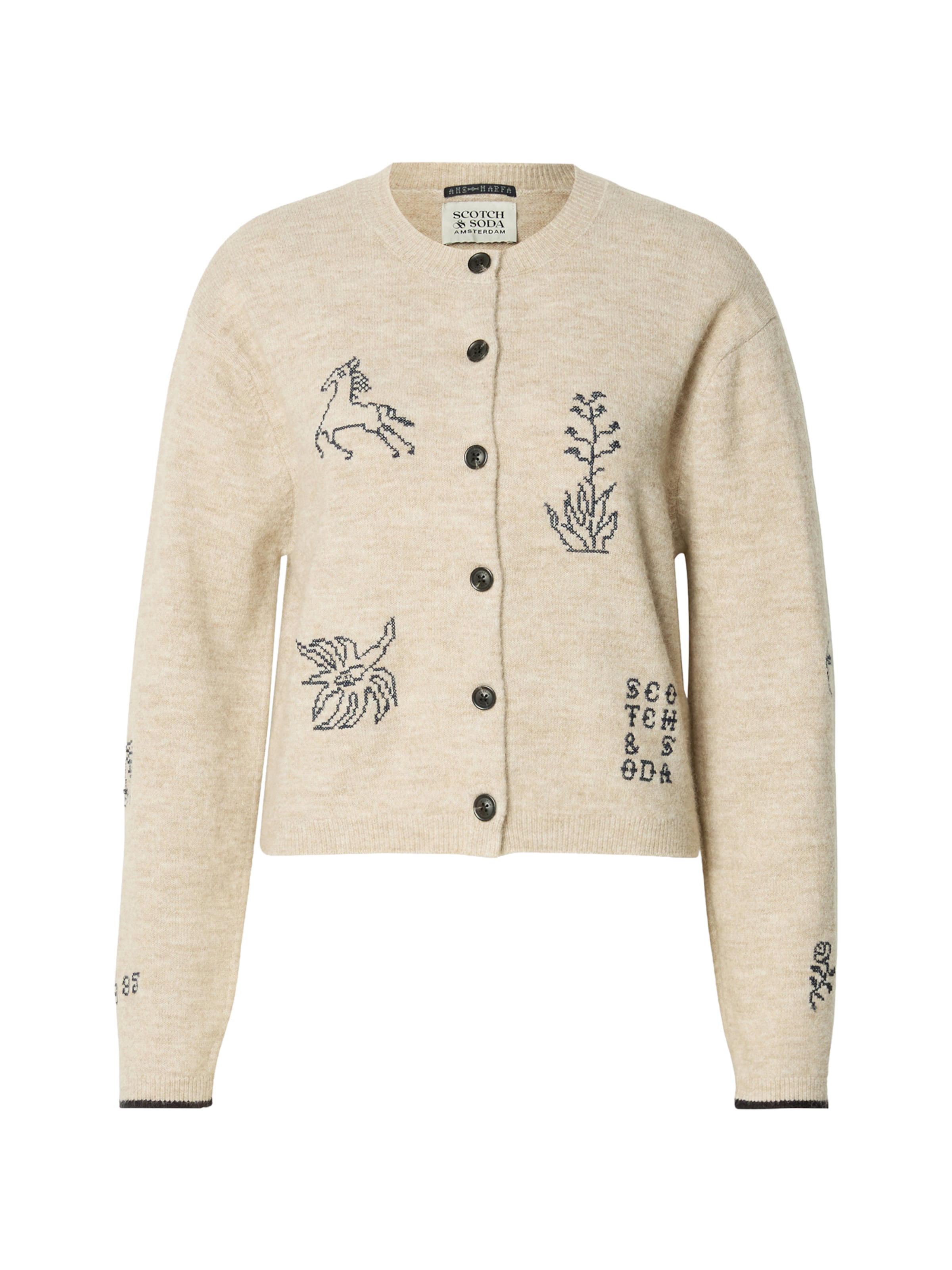 SCOTCH & SODA Strickjacke in Beige: Vorderseite