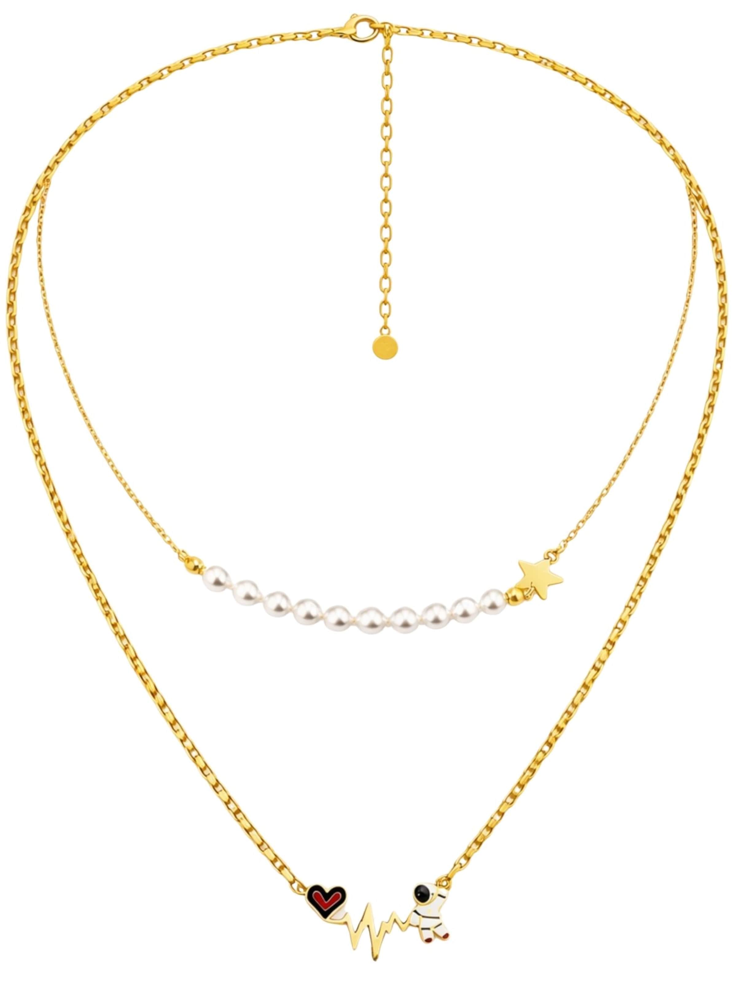 BS Schmuckdesign Necklace 'LoveSky' in Gold: front