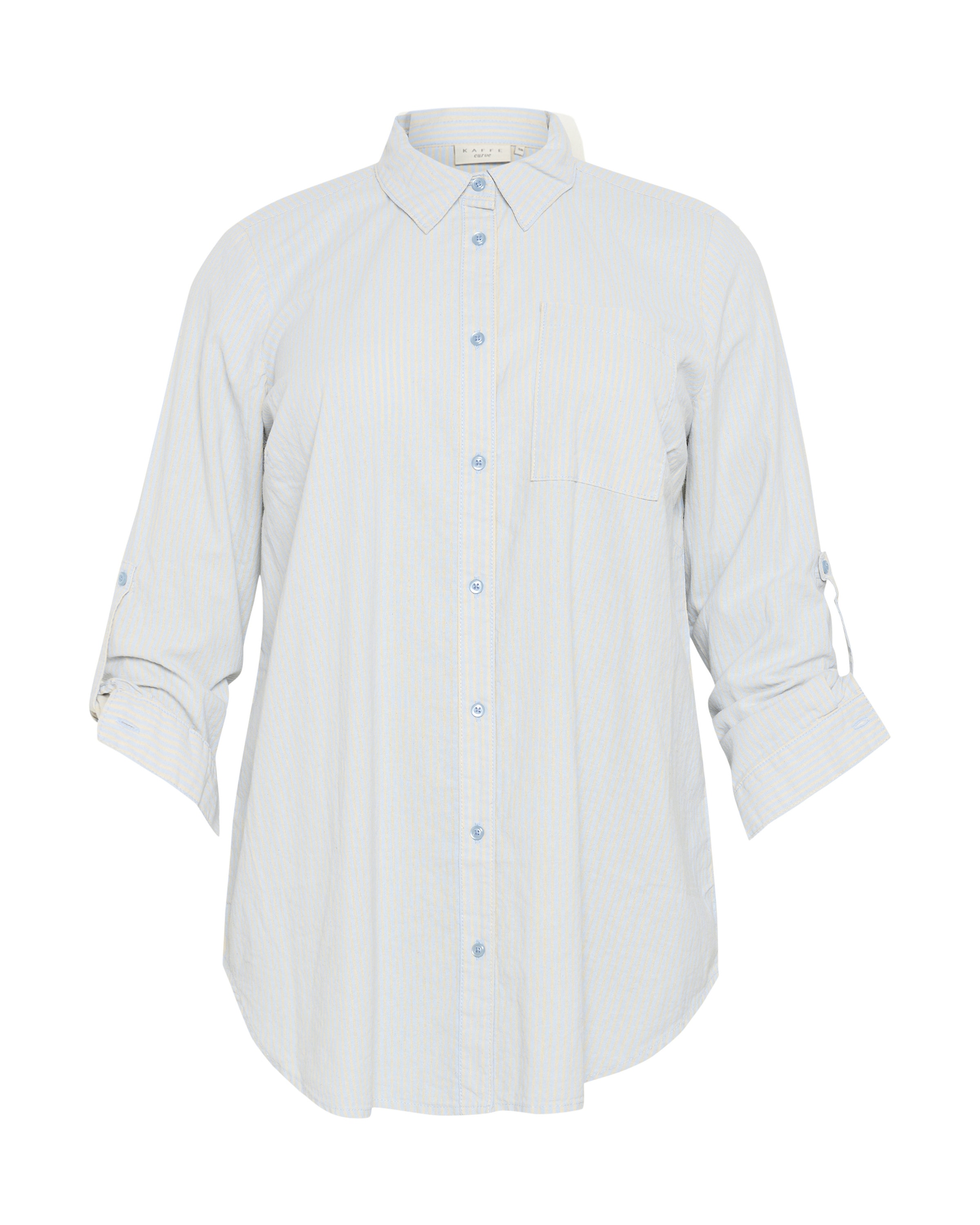 KAFFE CURVE Blúz 'KCNana' - kék: elől