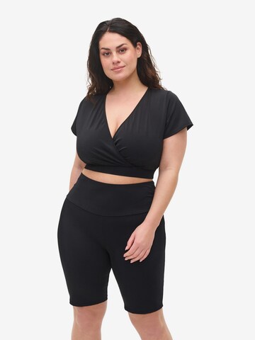 Zizzi Bikinihose 'SBASIC' in Schwarz: predná strana