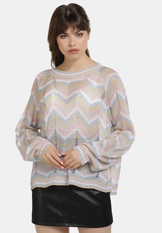 Pull-over myMo at night en mélange de couleurs : devant