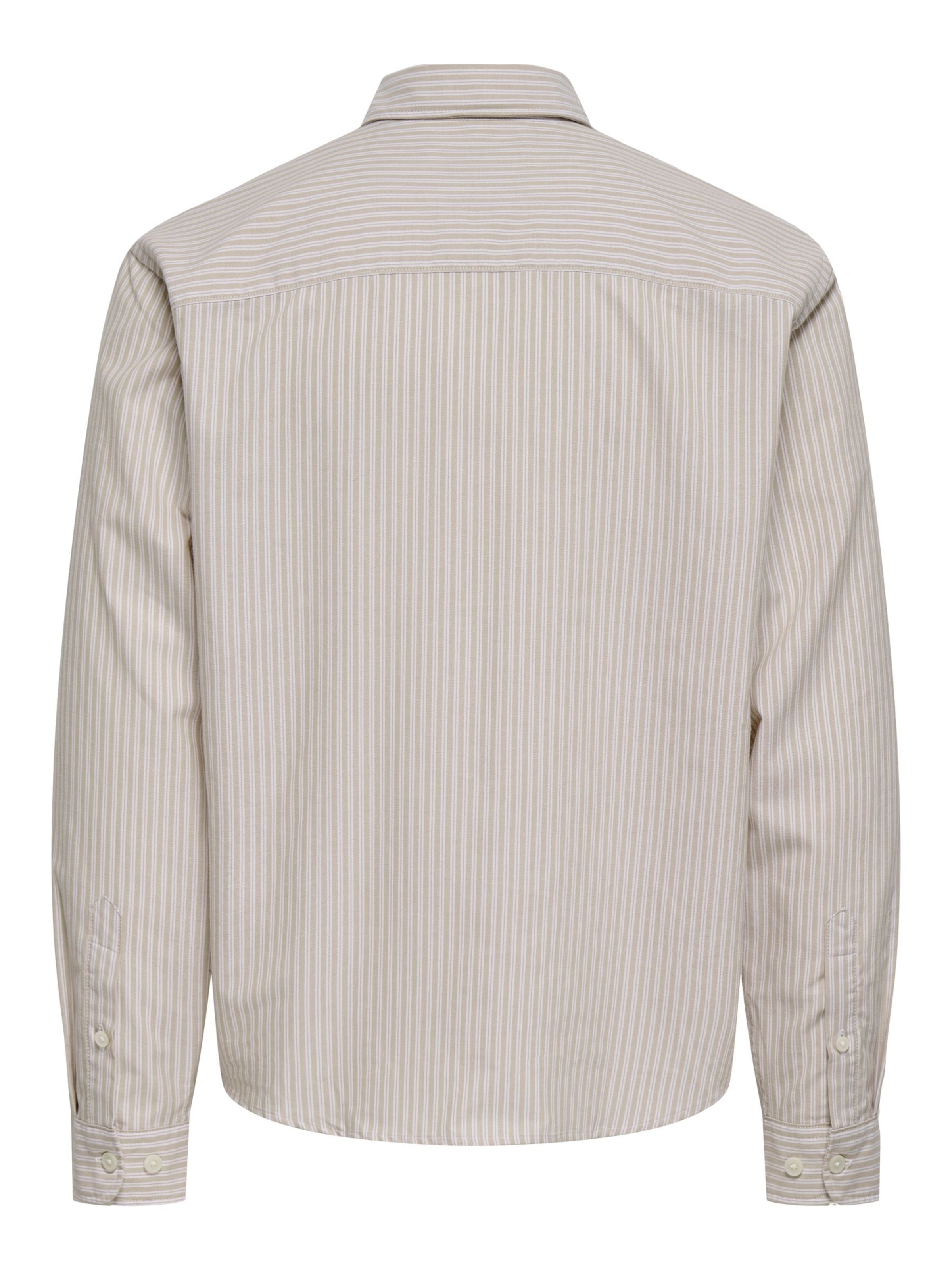 Coupe regular Chemise business 'ONSGiorgio' Only & Sons en beige