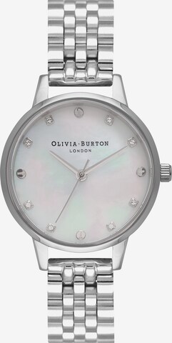 Olivia Burton Analoguhr in Silber: predná strana