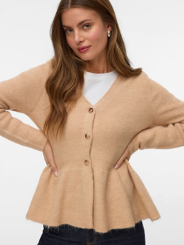 VERO MODA Knit Cardigan 'EIKA' in Beige: front