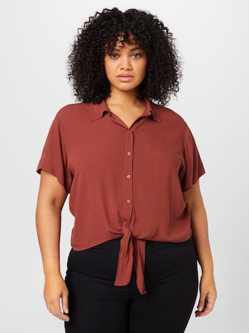 ABOUT YOU Curvy Blouse 'Cornelia' in Brown: front