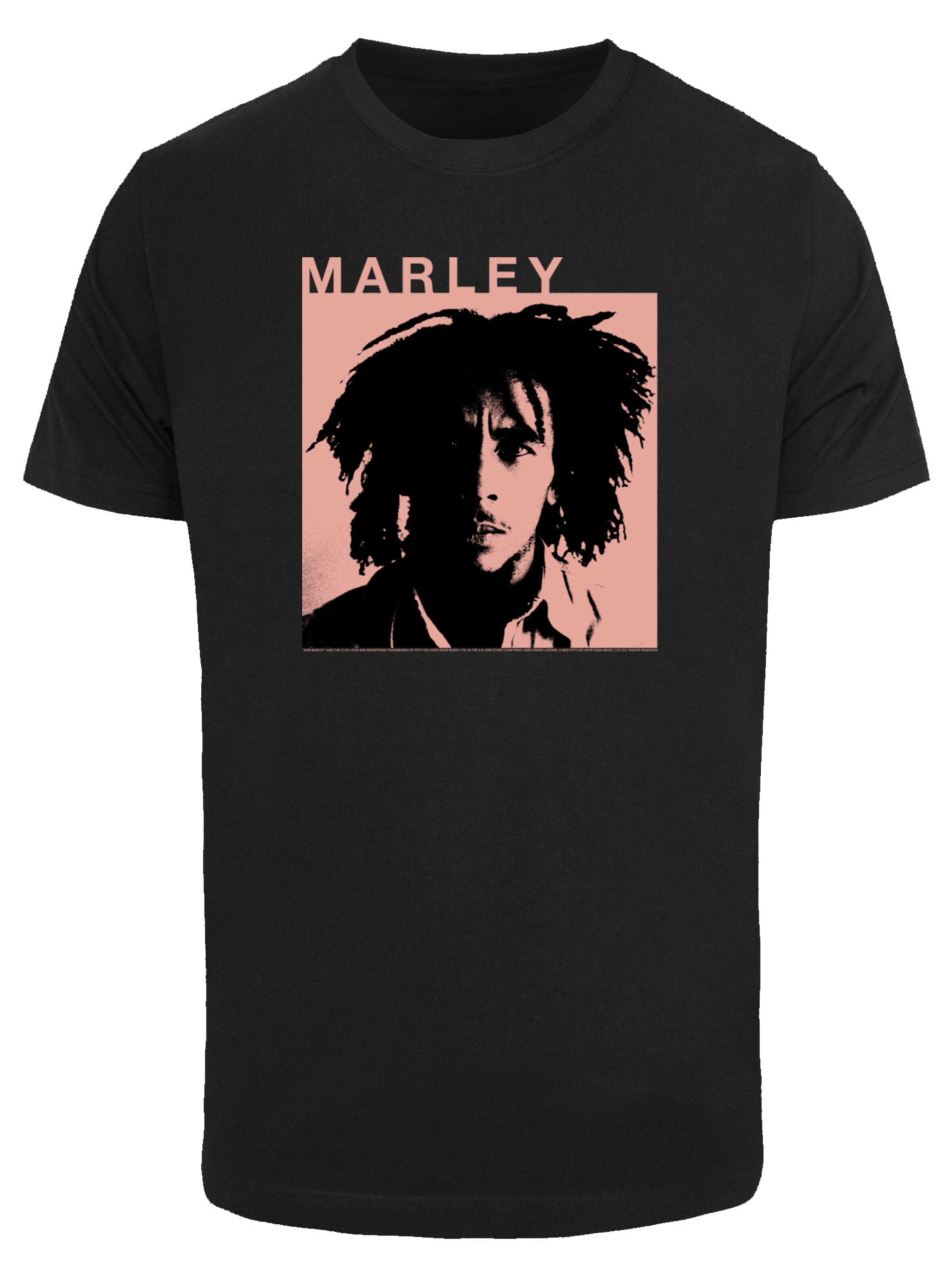F4NT4STIC Shirt  'Bob Marley Reggae Music by Rock Off' in Schwarz: Vorderseite