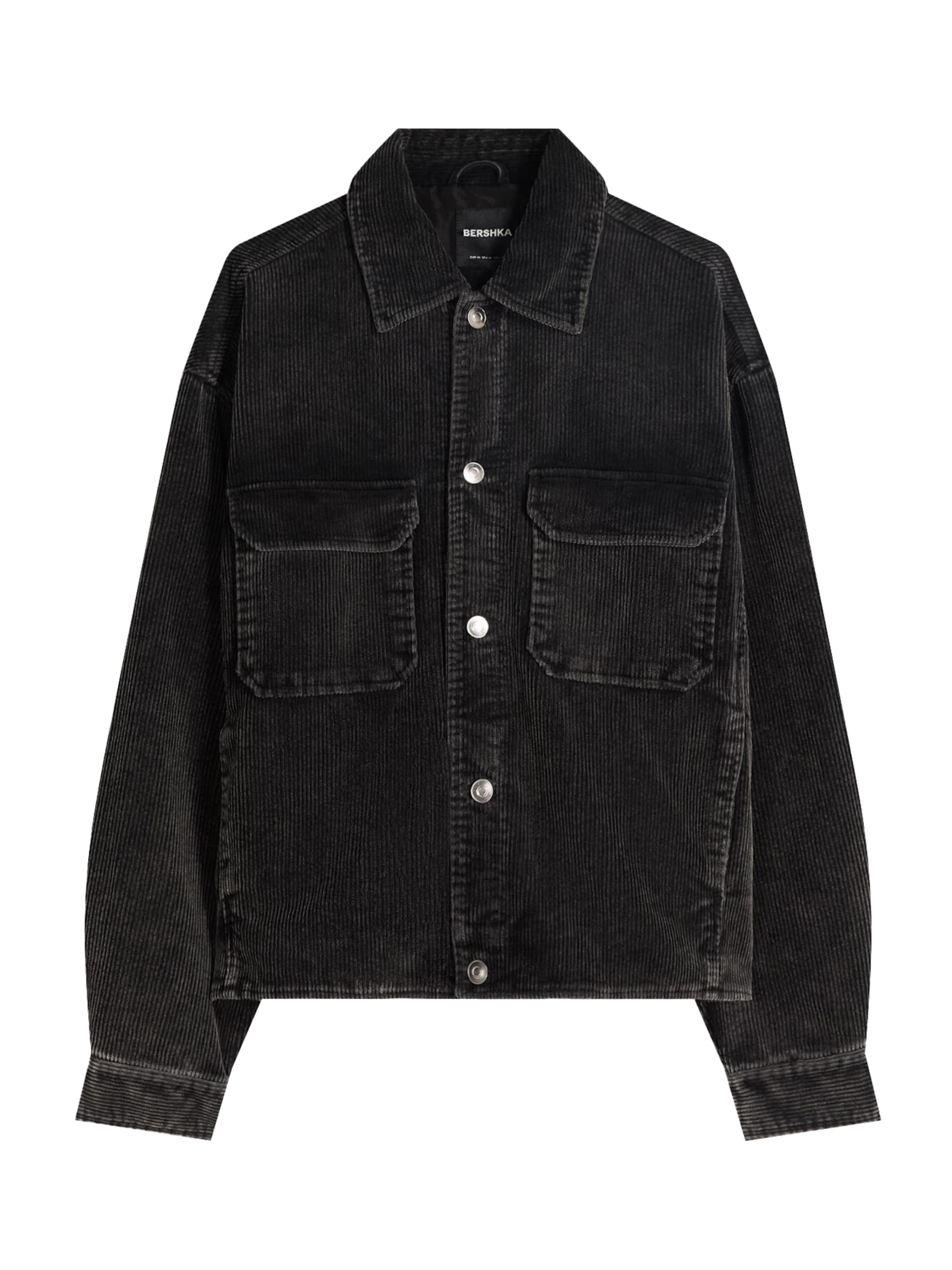 Giacca di mezza stagione di Bershka in nero: frontale