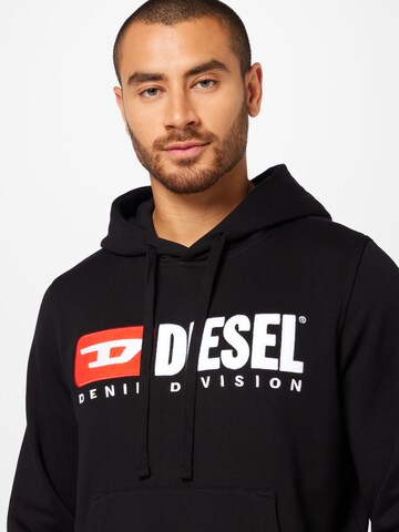 DIESEL Sweatshirt 'Ginn' in Zwart