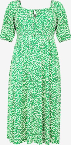 Yoek Dress in Green: front