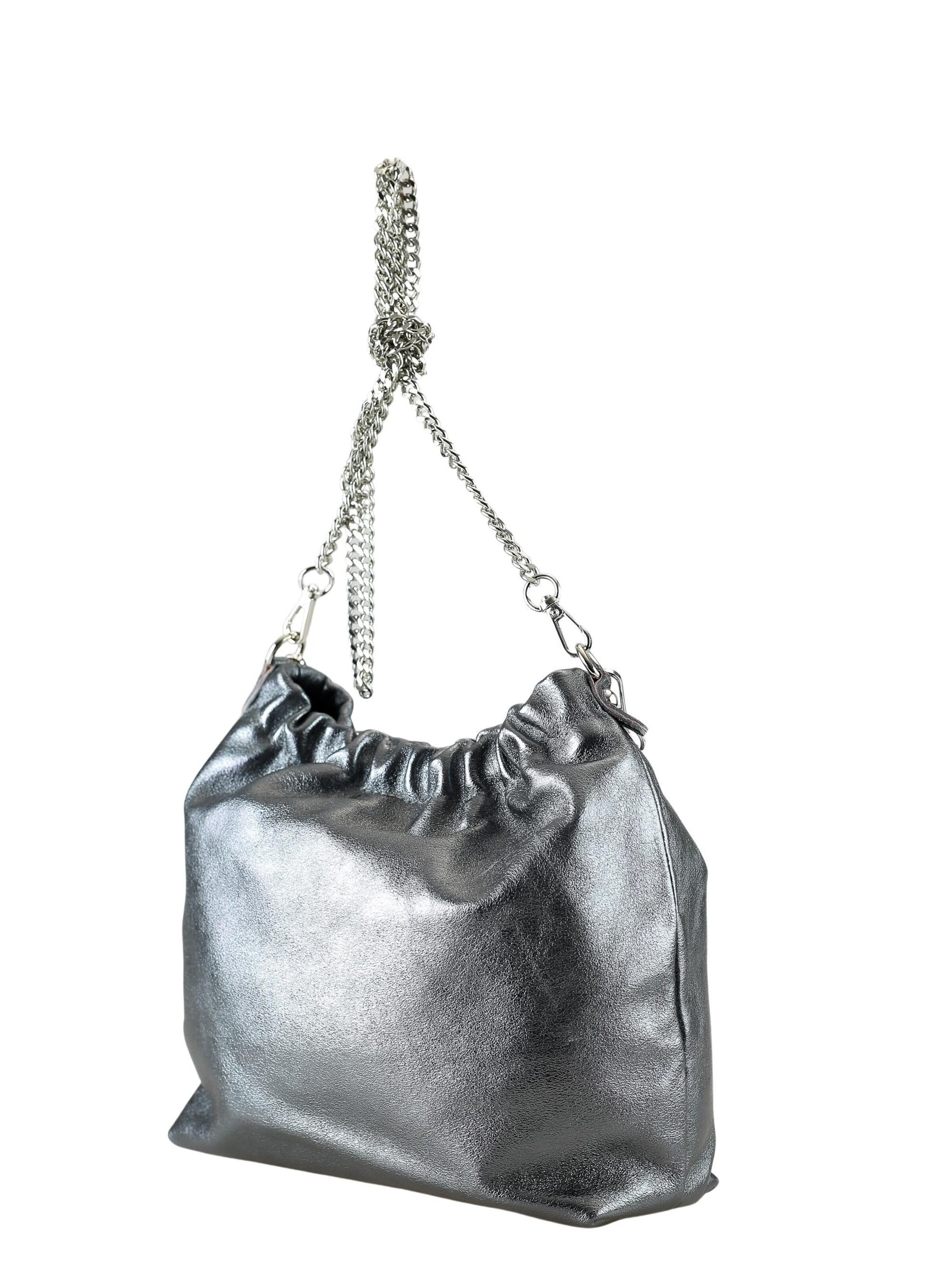COLLEZIONE ALESSANDRO Crossbody Bag 'Chicca' in Silver