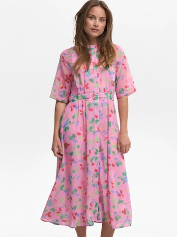 NÜMPH Jurk 'NUKYNDALL' in Roze: voorkant