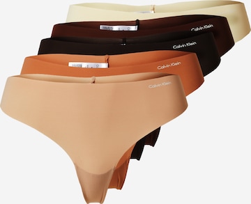 Calvin Klein Underwear Стринги в Бежевый: спереди