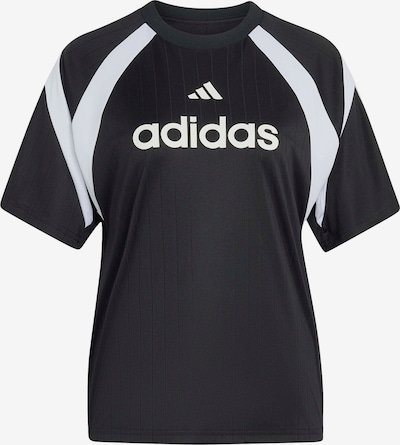 XS dydžio Sportiniai marškinėliai 'TIRO' iš ADIDAS SPORTSWEAR, spalva – juoda / balkšva, Prekių apžvalga