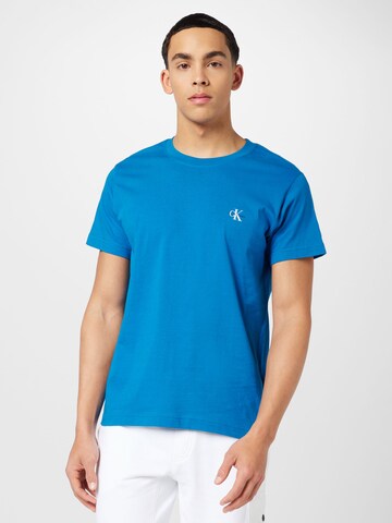 Calvin Klein Jeans Тениска в синьо: отпред