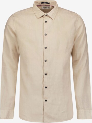 No Excess Button Up Shirt in Beige: front