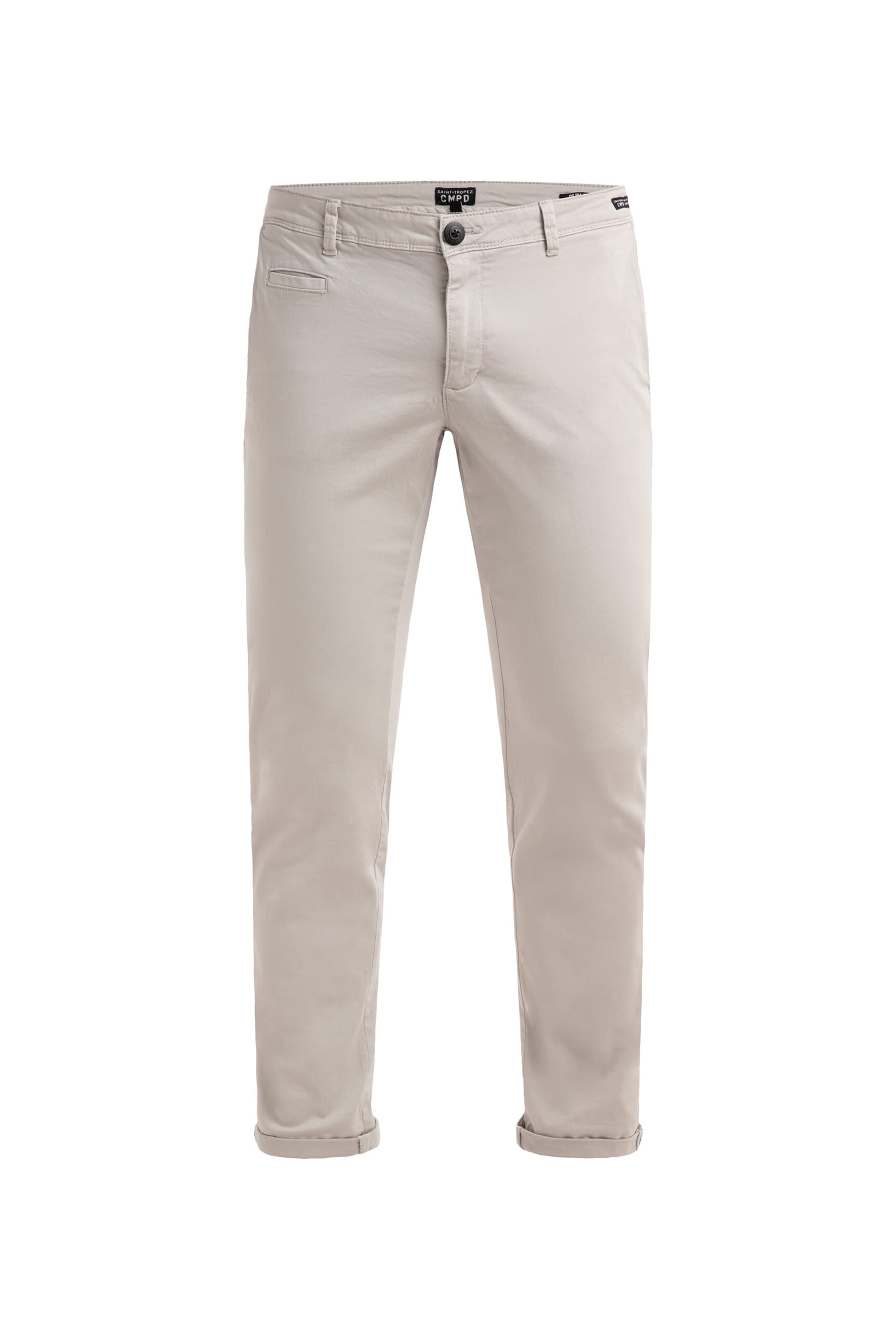 CMPD Regular Chinohose aus Twill in Grau: Vorderseite
