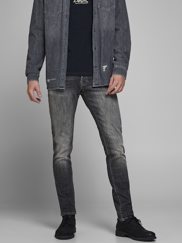 Coupe slim Jean 'Glenn' JACK & JONES en noir