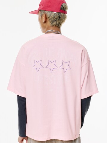 T-Shirt 'STWD OFF THE RADAR' Pull&Bear en rose : devant