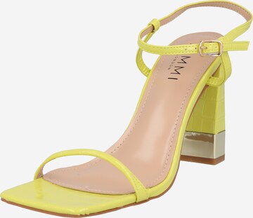 Simmi London - Sandalias con hebilla 'GEORGIE' en amarillo: frente