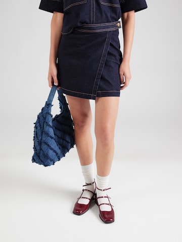 VILA Rok 'VILEVA' in Blauw: voorkant