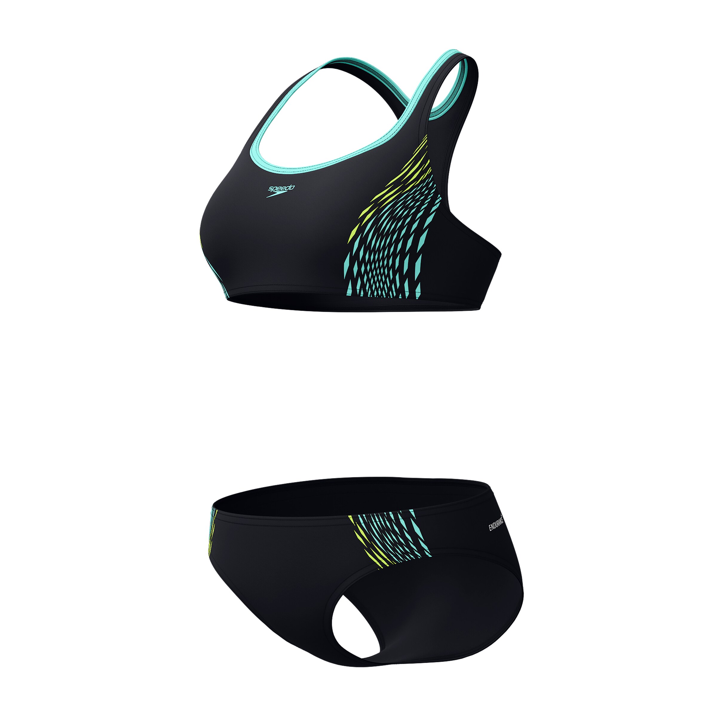 SPEEDO Bralette Sports Bikini in Black