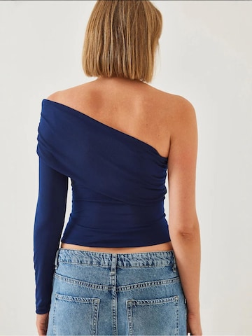 T-shirt Bianco Lucci en bleu