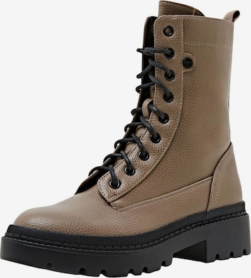 ESPRIT Lace-Up Ankle Boots in Brown: front