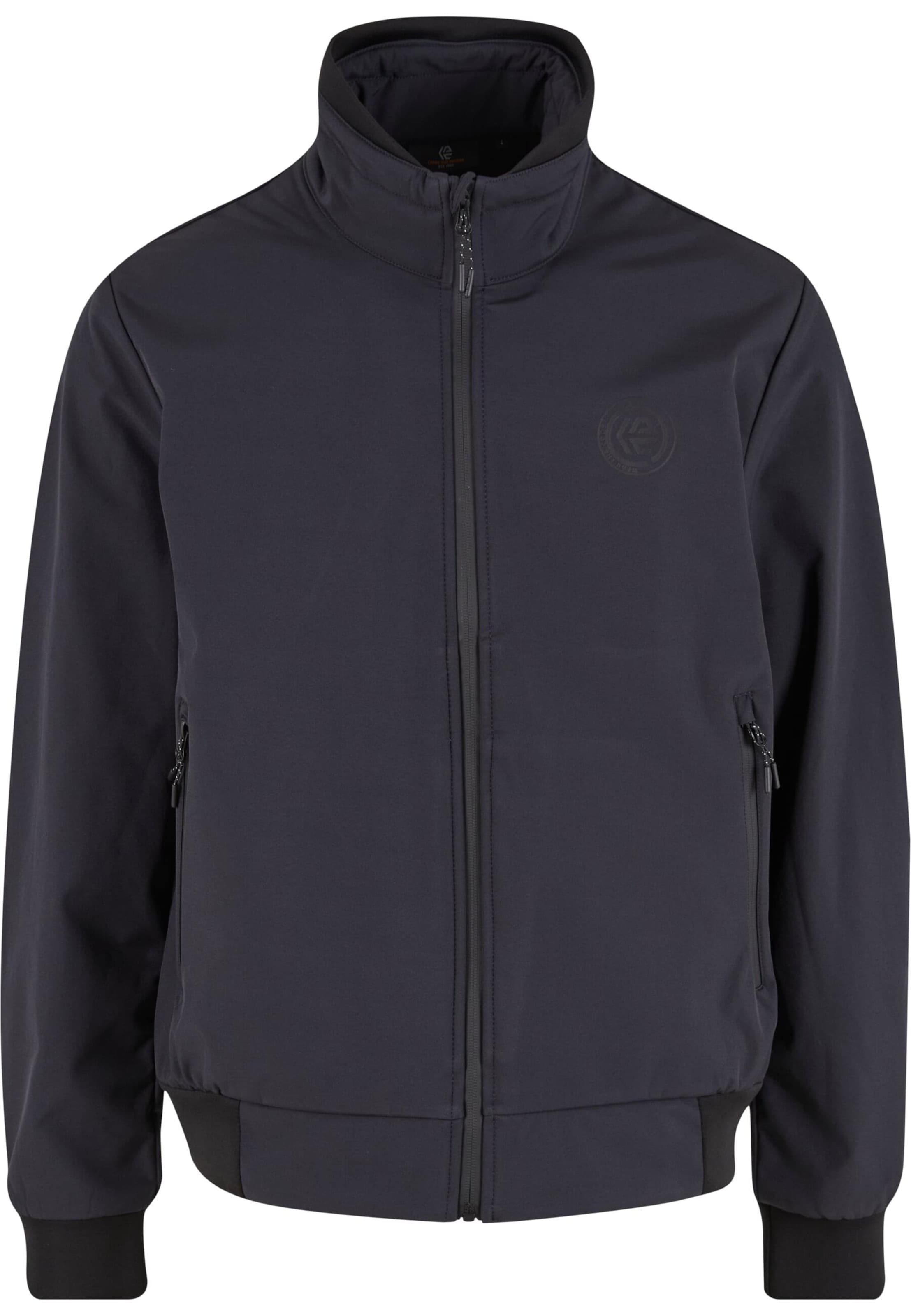 INDICODE JEANS Přechodná bunda 'Route' – černá: přední strana