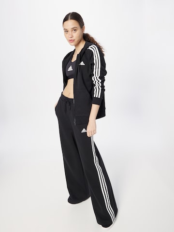 ADIDAS SPORTSWEAR Спортна жилетка с качулка 'Essentials' в черно