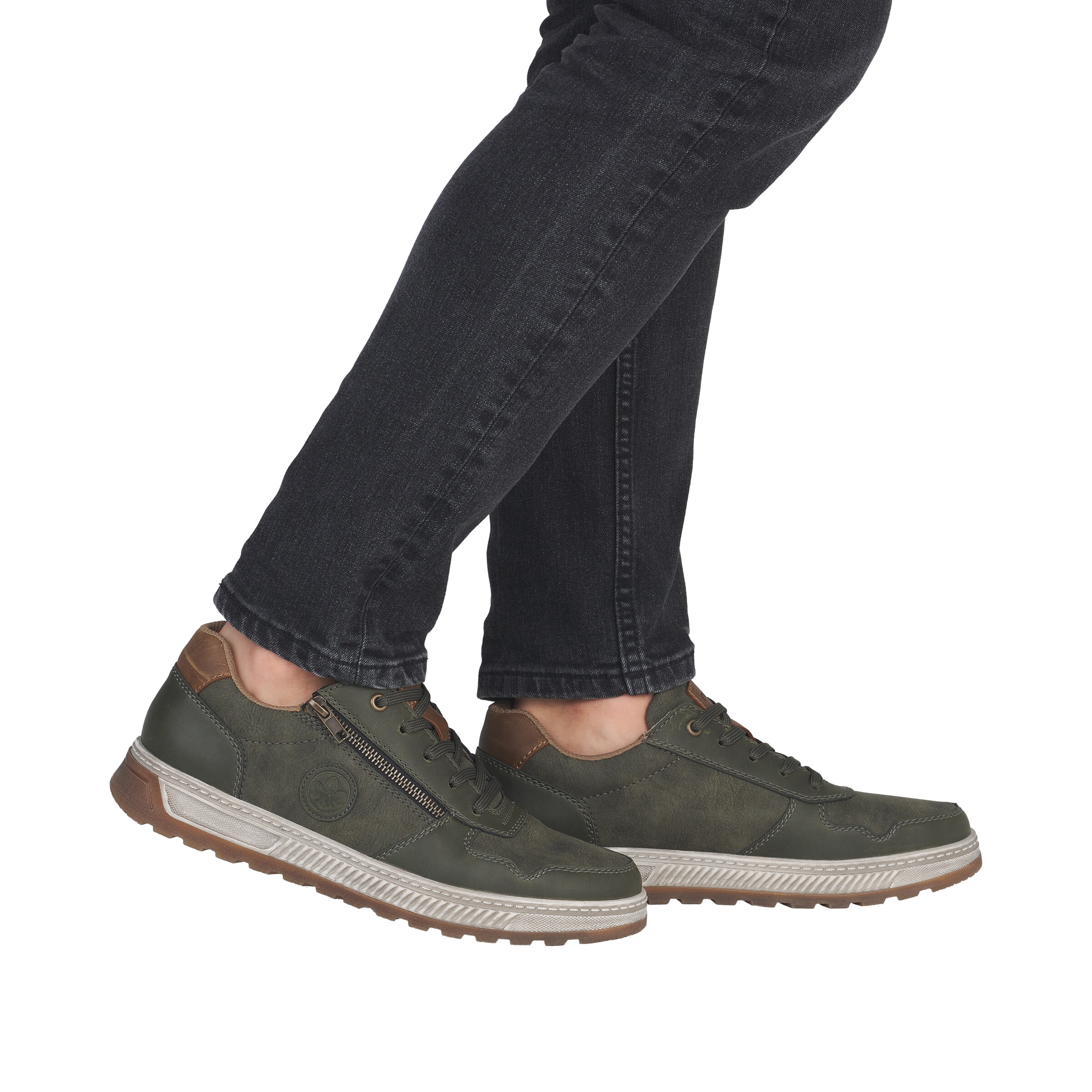 Baskets basses Rieker en vert