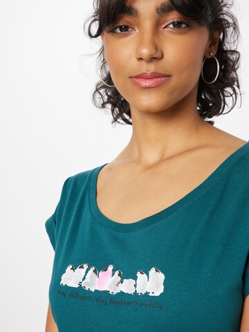 T-shirt 'Stay Pingu' Iriedaily en vert