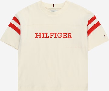 TOMMY HILFIGER Skjorte 'Monotype Varsity' i beige: forside