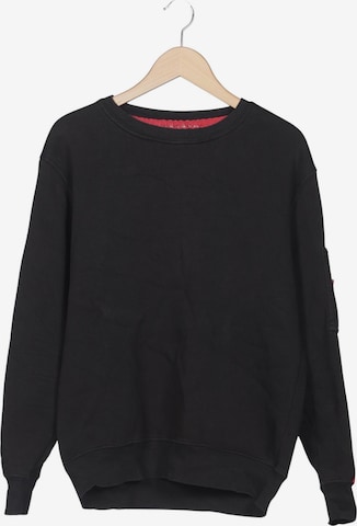 ALPHA INDUSTRIES Sweater M in Schwarz: Vorderseite