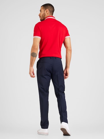 Coupe slim Pantalon à plis 'Hesten' HUGO Red en bleu