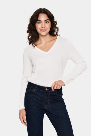 SAINT TROPEZ Sweater in White: front