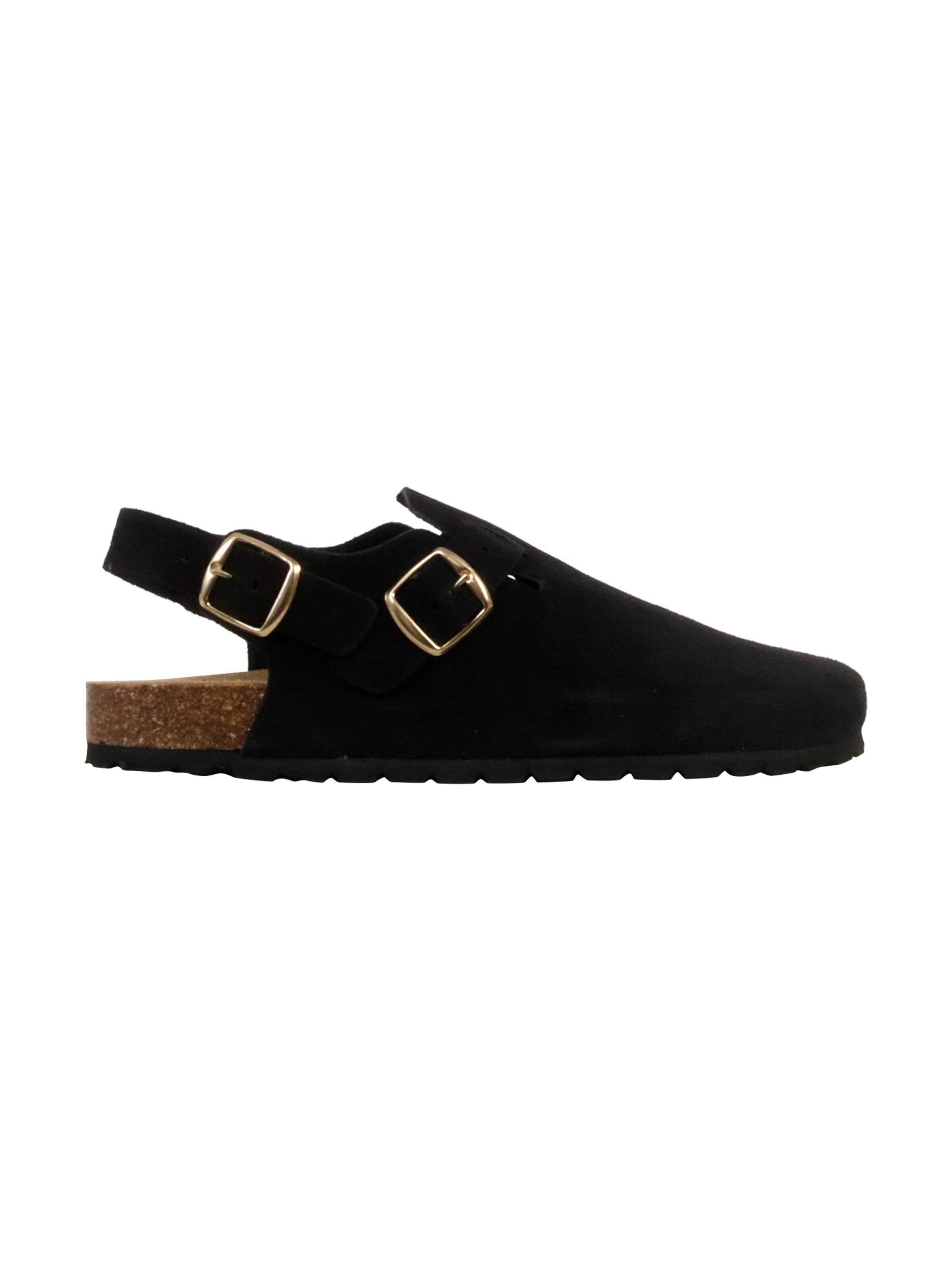 Mule 'Leder-Pantoletten Boreal BS' The Divine Factory en noir : devant