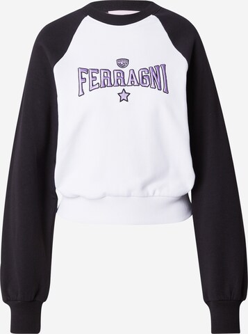 Chiara Ferragni Sweatshirt in Weiß: predná strana