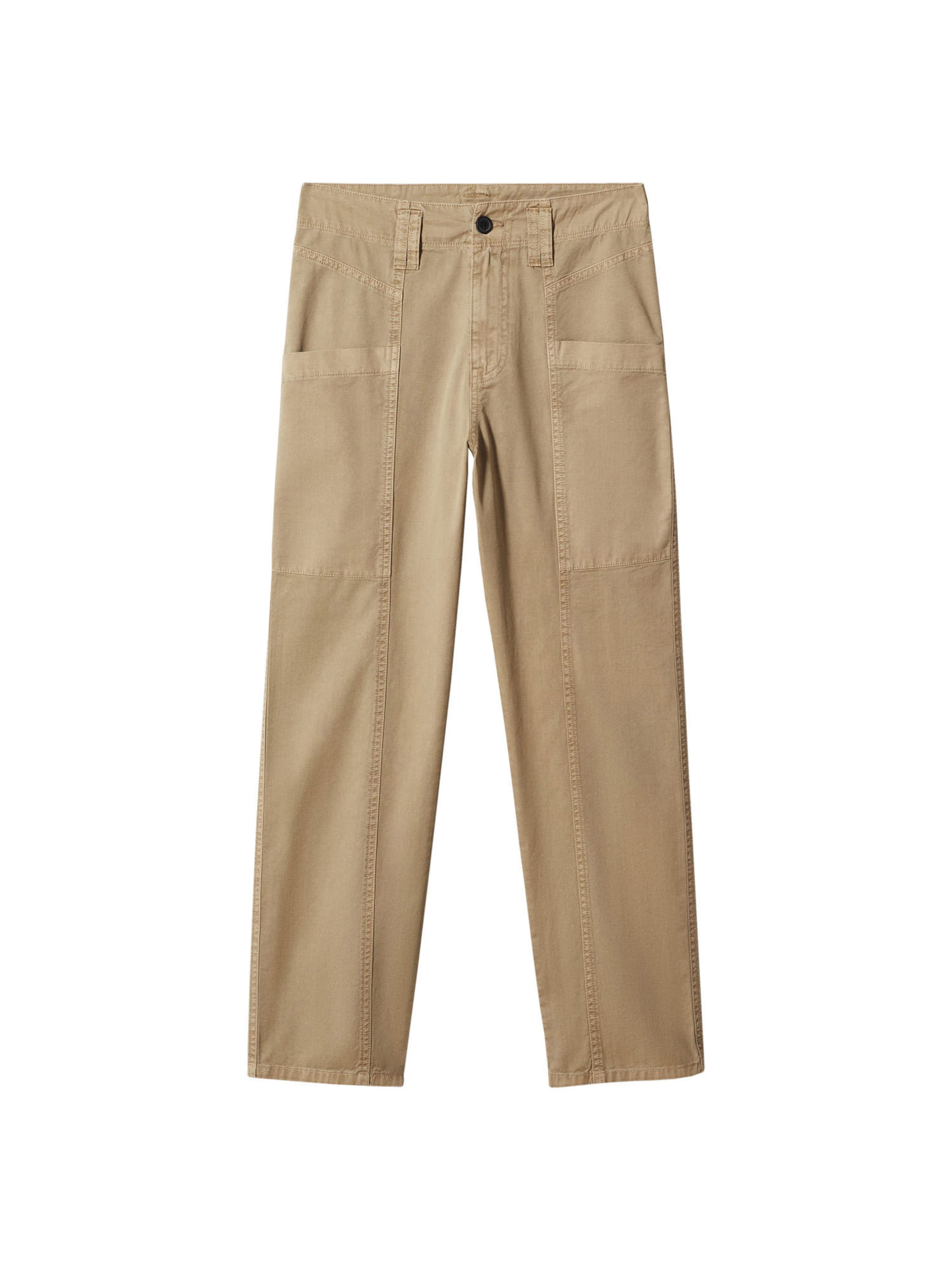 MANGO Regular Housut 'Tracy' värissä vihreä: etupuoli